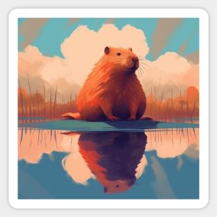 Capybara Cuteness: Adorable and Irresistible Sticker